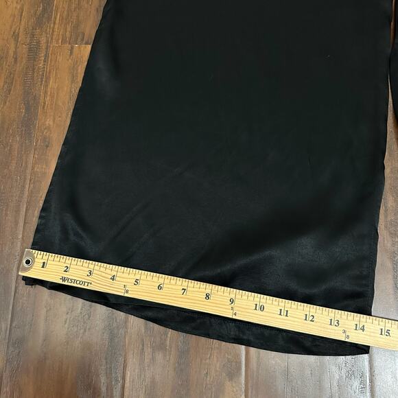 JOHNNY WAS Paradiso High Slit Pants Black Wide Leg Satin Lagenlook NWT - Picture 16 of 16